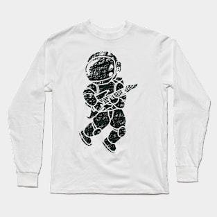 an astronaut playing guitar for icon or logo Long Sleeve T-Shirt